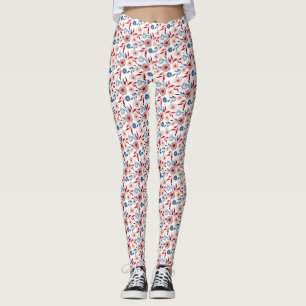 Pink flowers leggings