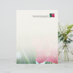 Pink Flowers Letterhead