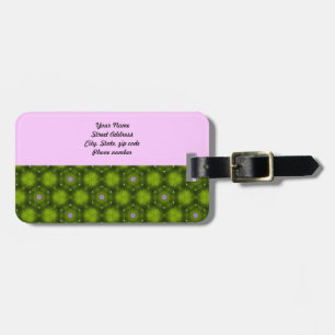 Pink Flowers Luggage Tag