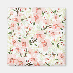 Pink flowers magnet
