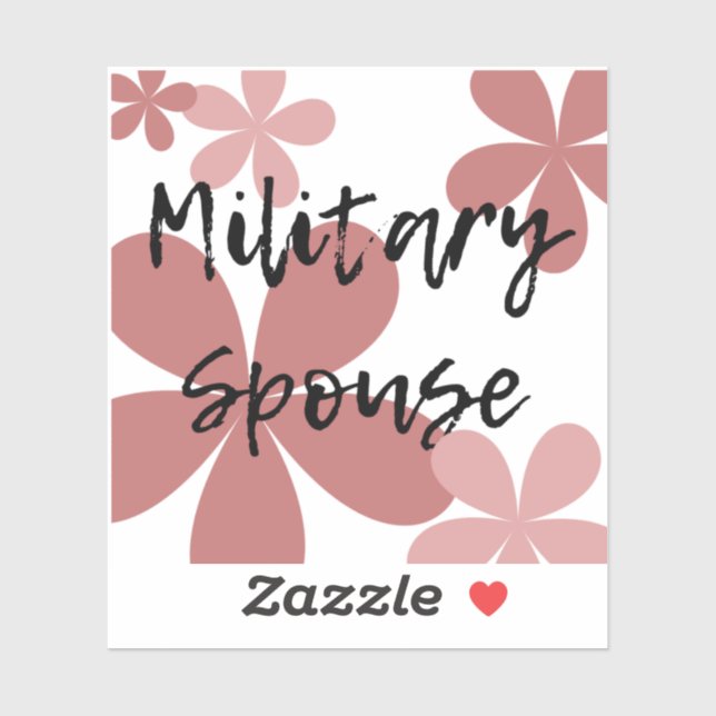 Pink Flowers Military Spouse  (Sheet)