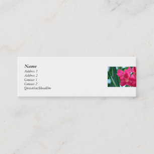 Pink Flowers Mini Business Card