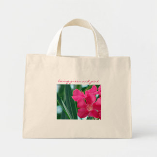 Pink Flowers Mini Tote Bag