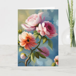 Pink Flowers Mother's Day Card