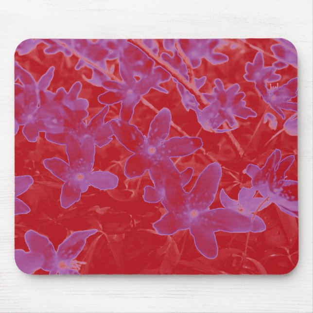 Pink Flowers Mouse Pad (Front)