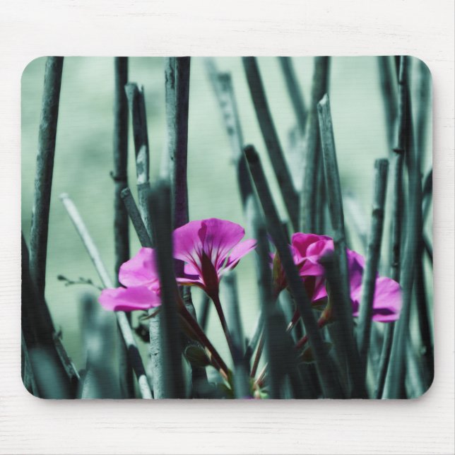 Pink Flowers Mouse Pad (Front)