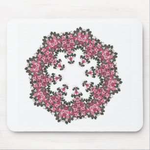 Pink Flowers Mouse Pad