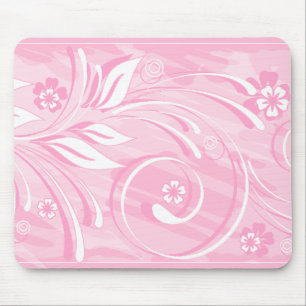 pink flowers mouse pad