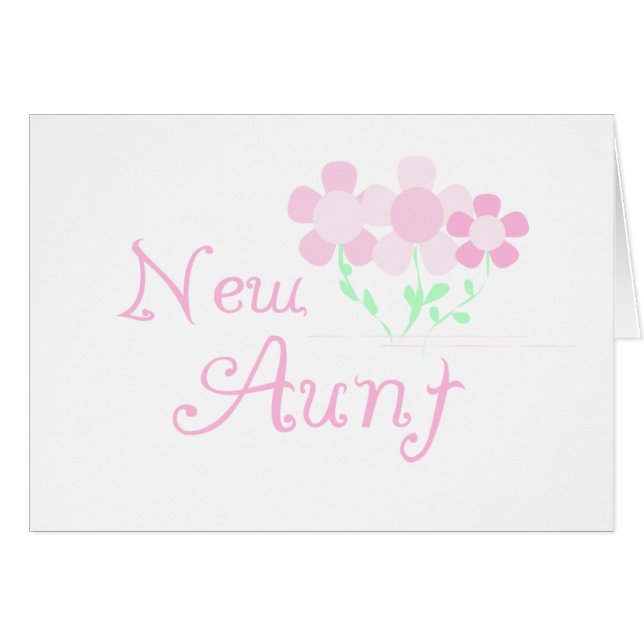 Pink Flowers New Aunt (Front Horizontal)