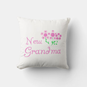 Pink Flowers New Grandma Gifts Cushion