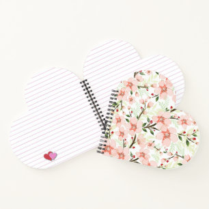 Pink flowers notebook