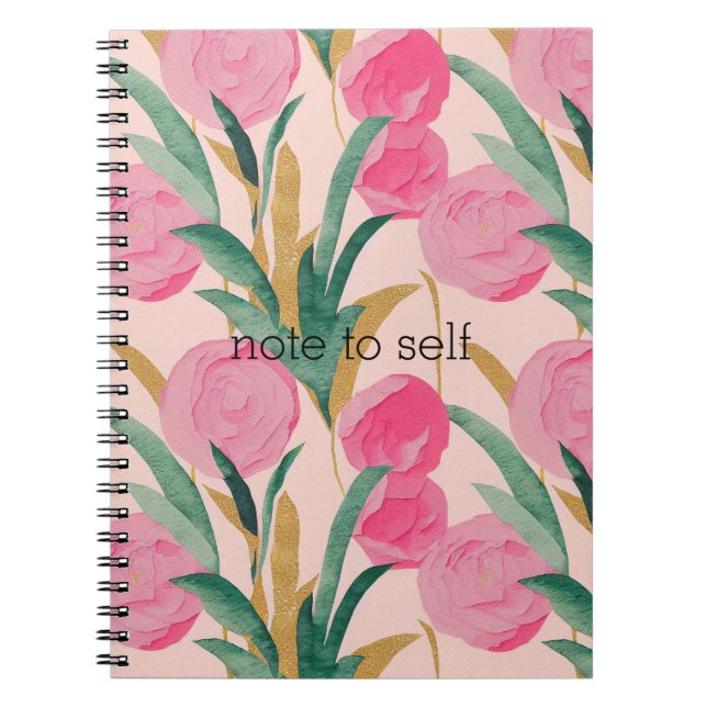Pink Flowers Notebook (Front)