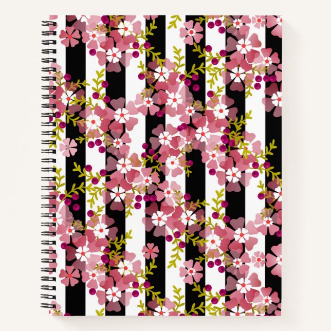 Pink flowers notebook (Front)