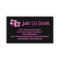 Pink Flowers on Black~Business Card