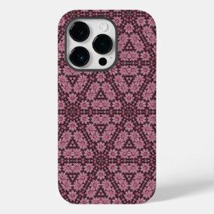 Pink Flowers On Vintage Knitting 3D  Pattern Case-Mate iPhone 14 Pro Case