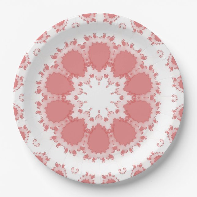 PINK FLOWERS PAPER PLATE (Front)