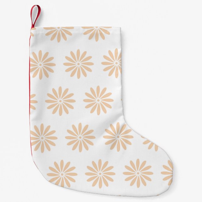 Pink flowers pattern. art,artwork,background,bloom small christmas stocking (Front)