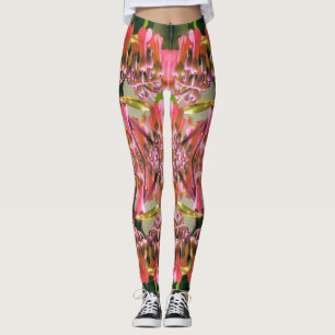 Pink Flowers Pattern Leggings
