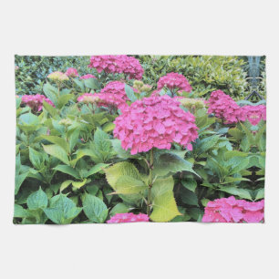 Pink  Flowers Photo Tea Towel