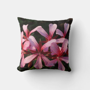 Pink Flowers Photo Throw Cushion