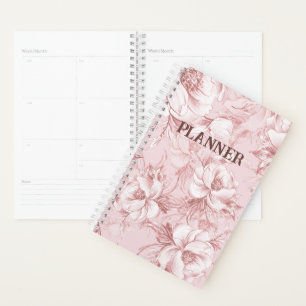 Pink Flowers Planner