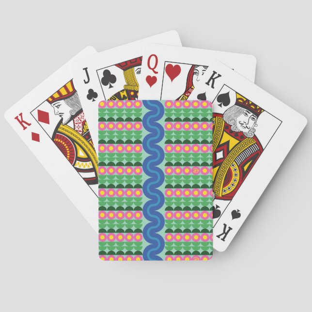 Pink Flowers - Playing Cards (Back)
