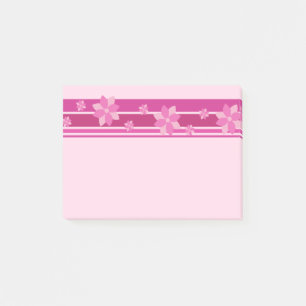 Pink Flowers Post-it Notes