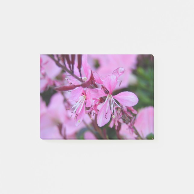 Pink Flowers Post-it Notes (Front)
