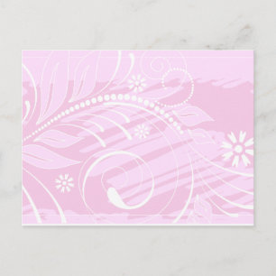 pink flowers postcard