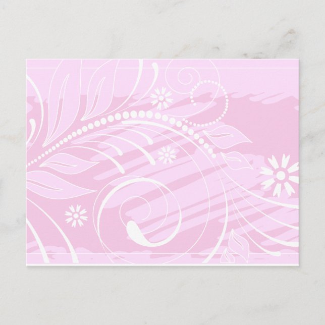 pink flowers postcard (Front)
