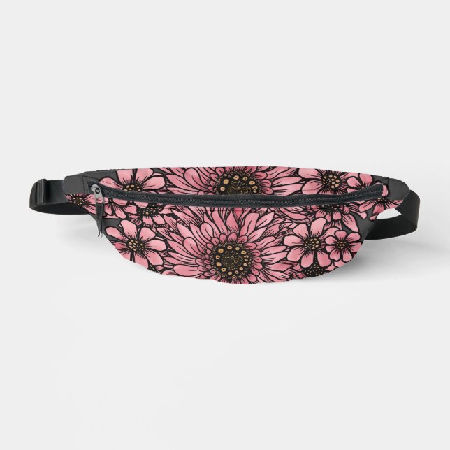 Pink Flowers Print Cut Sew Bag (Front)