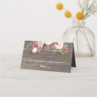 Pink Flowers Rustic Wood Wedding