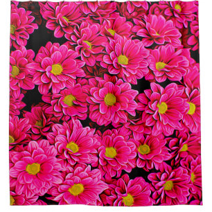 Pink Flowers Shower Curtain