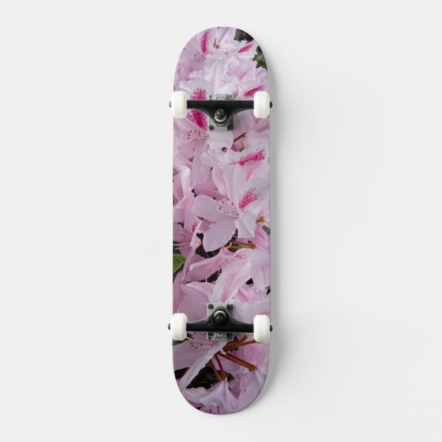 Pink flowers skateboard (Front)