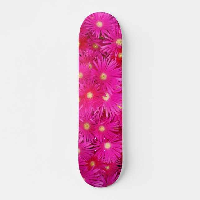 Pink flowers Skateboard (Front)