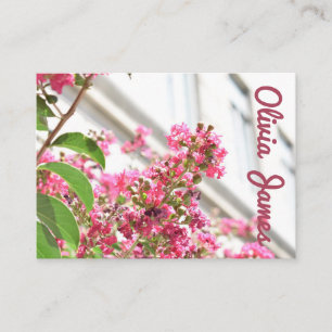 Pink Flowers Spring New York City Architecture NYC Business Card