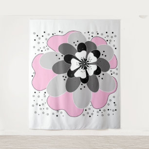 Pink flowers spring summer tapestry