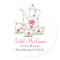 Pink Flowers Tea Set Address Labels