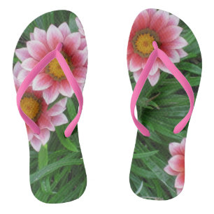 Pink Flowers Thongs