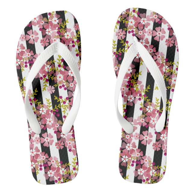 Pink flowers thongs (Footbed)