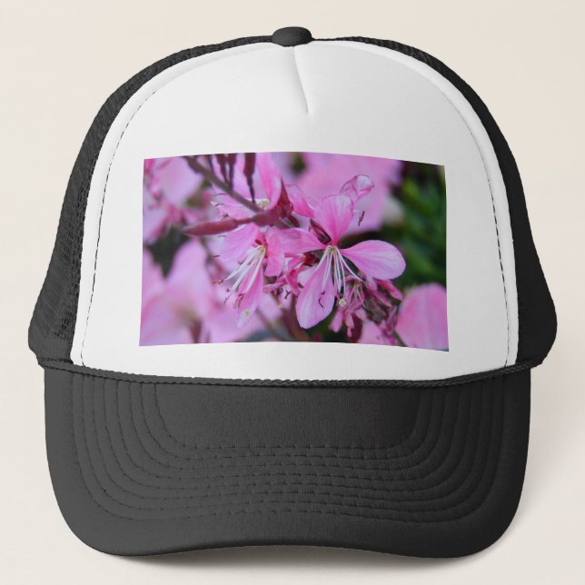 Pink Flowers Trucker Hat (Front)