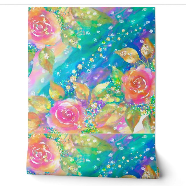 PINK FLOWERS WALLPAPER (Unrolling)