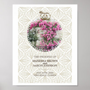 PINK Flowers - Wedding Poster