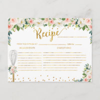 Pink Flowers Whisked away Bridal Shower Recipe