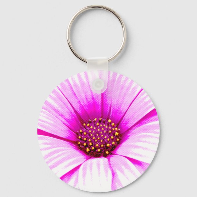 Pink Flowery Keychain (Front)