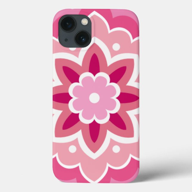 Pink & Flowery Pattern Case-Mate iPhone Case (Back)
