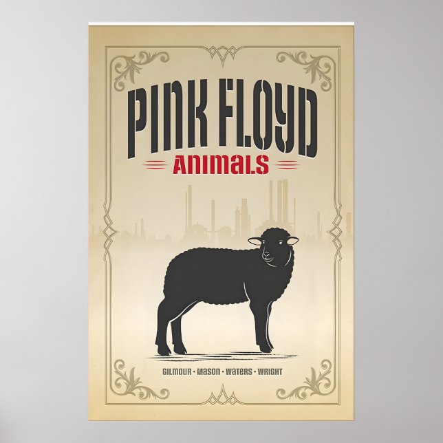 Pink Floyd, Sheep, Original Print Design (Front)