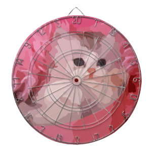 pink fluffy kitten dartboard