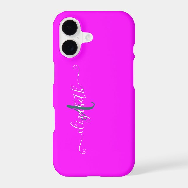 Pink Fluorescent Monogram   (Back)