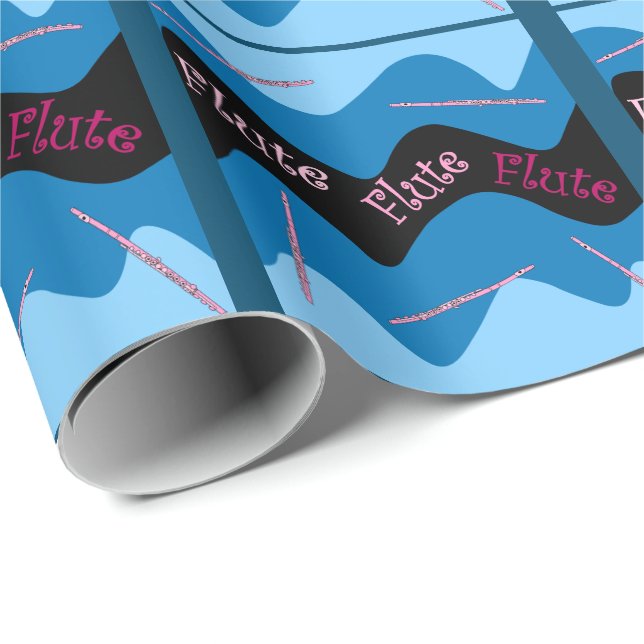 Pink Flute Pattern Wrapping Paper (Roll Corner)
